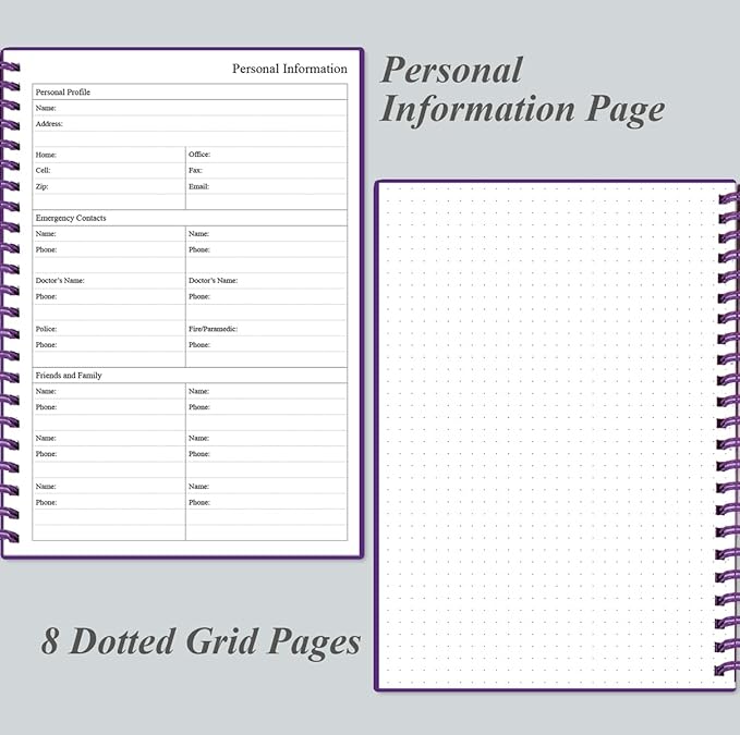 Daily Planner Undated (Purple, A5)