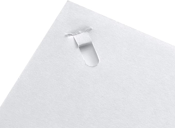 Plus Paper Clinch Compact Staple-Free Stapler — Ivory White