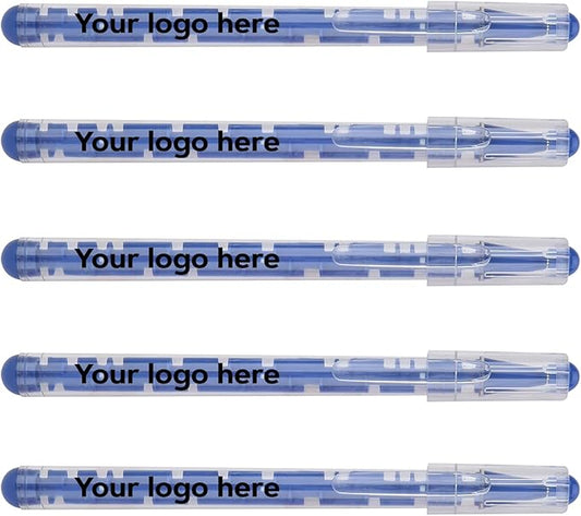 Custom Maze Ballpoint Pens – Personalized Puzzle Pens with Logo/Text – Promotional Pens for Events, Schools, Trade Shows – Fun Interactive Design (Blue, 150 Count, Pack of 1)