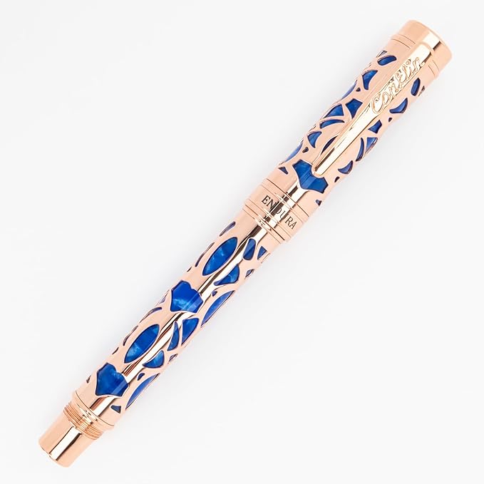 Conklin Endura Deco Crest Fountain Pen in Blue (Blue)
