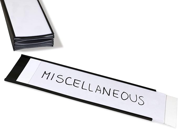 SmartSign Magnetic 'C' Channel Label Holders | 2.5" x 8" Pack of 10