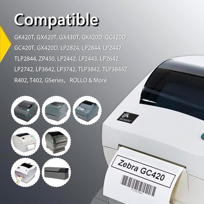 BETCKEY - 1.25" x 1" UPC Barcode & Address Labels Replacement for Zebra & Label Printer,Premium Adhesive & Perforated[Mixed: Light Blue + Red + Green + Pink + Orange + Yellow, 6 Rolls, 8280 Labels]