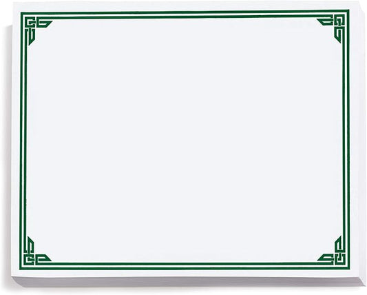 PaperDirect Green on White Classic Specialty Certificates, 8½ x11, Foil Accents, 50 Count, Certificates And Awards Paper, For School, Work, Diplomas & Award Certificates