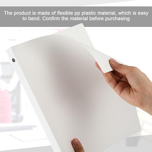 Henoyso 36 Pcs 3 Ring Binder 0.5 Inch Round Fits Letter Size 8.5'' x 11'' Paper Plastic Flexible Binder Bulk Holds 140 Sheets with 1 Pockets Versatile Organizer for Home Office School (White)