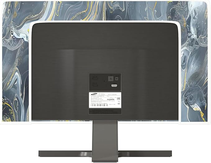 Baocicco Gray Gold Marble Waterproof 32 Inch Anti-Static Dustproof LCD/LED/HD Aesthetic Texture Screen TV Covers Decor Full Body Cover for Television Screen Desktop PC LED LCD OLED