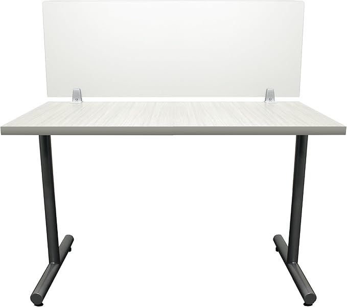 OBEX Frosted Acrylic Desk Mounted Privacy Panel, 18" x 42", Frosted