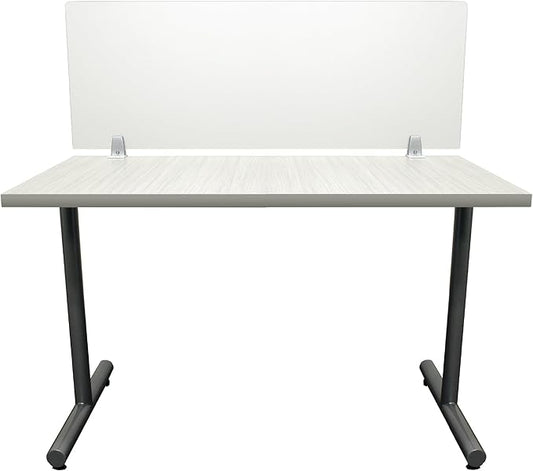 OBEX Clear Acrylic Desk Mounted Privacy Panel, 12" x 66", Clear