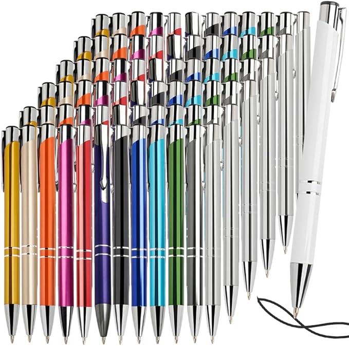 Yucold Customized ballpoint pens in bulk, personalized ballpoint pens with free engraving, for use in companies, enterprises, graduation anniversaries (Purple,26)