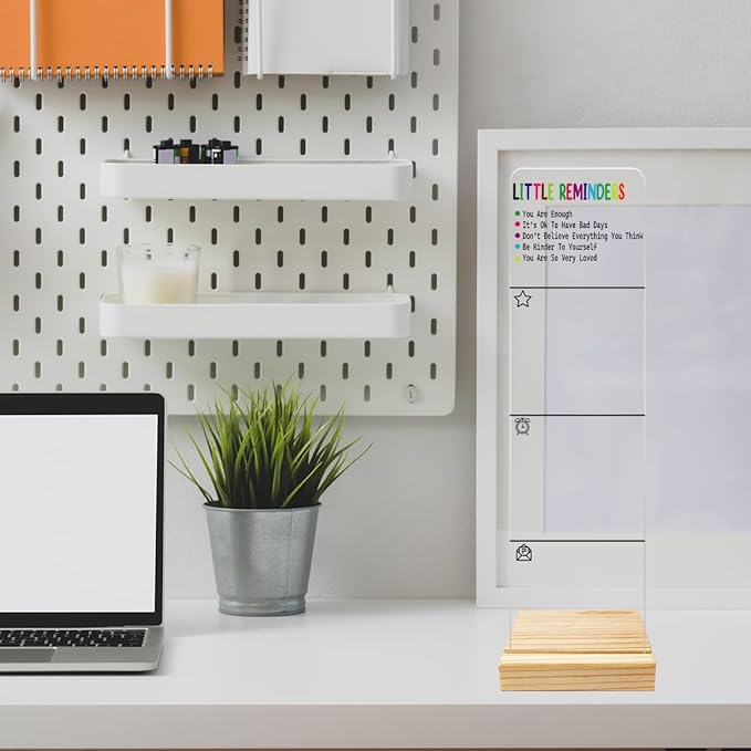 Monitor Memo Board Computer Monitor Memo Board Acrylic for Computer Monitors Laptop And Desktop With Removable Design Office Desk Accessories 12.6x 3.15 x 0.2 inches