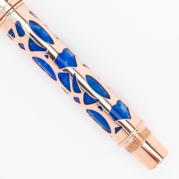 Conklin Endura Deco Crest Fountain Pen in Blue (Blue)