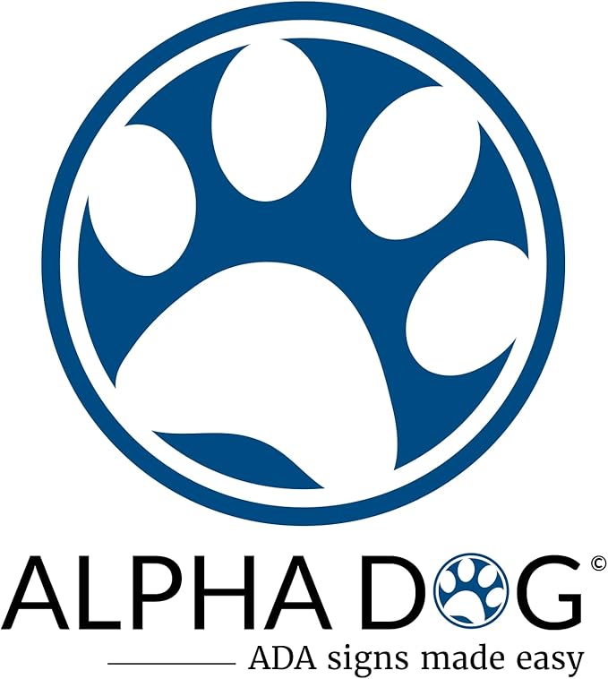 ALPHA DOG SIGNS Custom Projecting Hallway Sign, 4"x12" Double-Sided Business Plaque Left Arrow, Personalized Indoor Outdoor Wayfinding, Easy Install, Durable, Made in USA (Brushed Stainless)