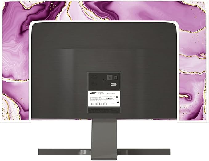 Baocicco Violet Gold Marble Waterproof Weatherproof and Dust-Proof TV Screen Cover 45, 46, 47, 48 Inch for Home Office Creative TV Covers for TVs Screen Anti-Static Dustproof Protective