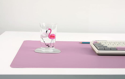 NODITO Dual-Sided Leather Desk Pad,Blotter for Laptop Computer,Mouse Pad,Writing,Drawing,Arts and Craft Mat (17"x24", Lilac)