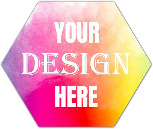100-500 Custom Stickers Personalized Labels, Customized Stickers with Any Image Logo and Text. Custom Labels for Business LogoThank You Labels,etc. (Hexagon, 2 Inch)