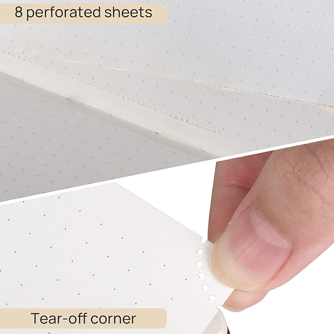 POPRUN Spiral Dotted Journal Notebook, [A5-5.75'' x 8.25''] - 120 GSM Thick Paper, 141 Numbered Pages, Hardcover for Men & Women with Pocket, Index Tabs, 8 Perforated Sheets, Red