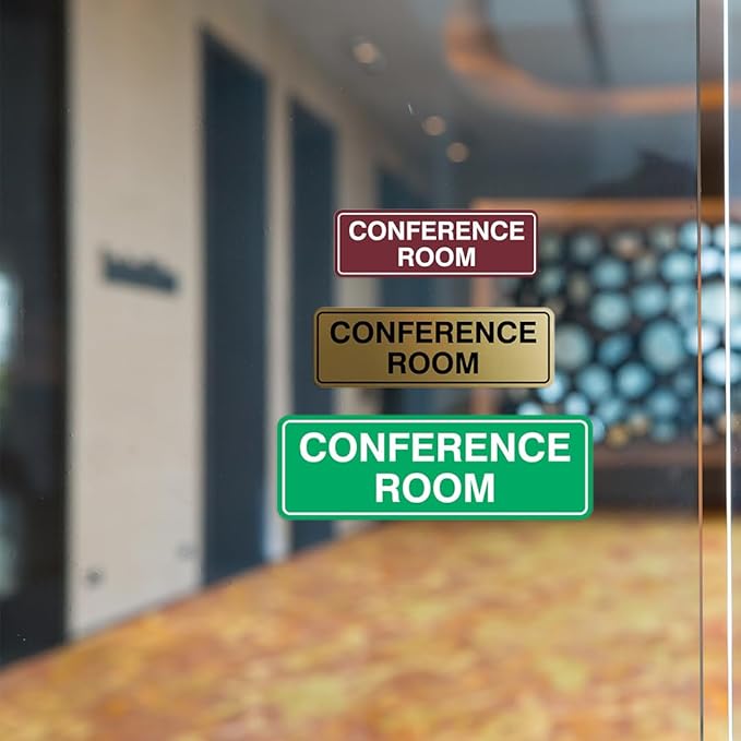 Standard Conference Room Sign - Lt Gray - Medium 2 Pack