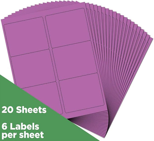 JAM PAPER Shipping Address Labels (Purple, 3x4)