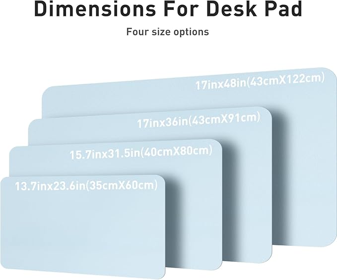 Aothia 48" × 17" PU Leather Desk Pad — Extra-Large, Non-Slip