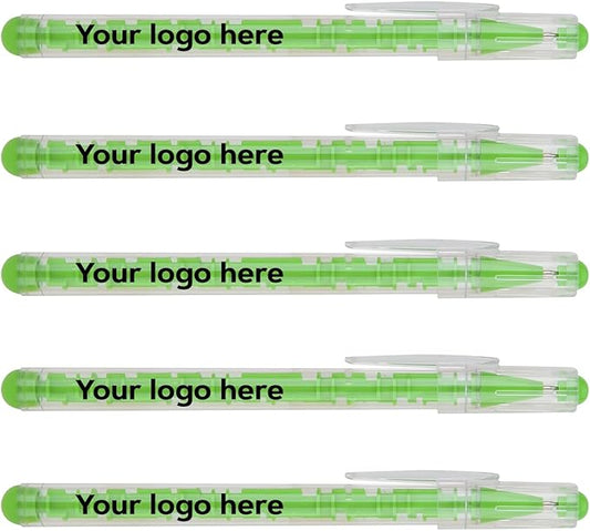 Custom Maze Ballpoint Pens – Personalized Puzzle Pens with Logo/Text – Promotional Pens for Events, Schools, Trade Shows – Fun Interactive Design (Green, 300 Count, Pack of 1)