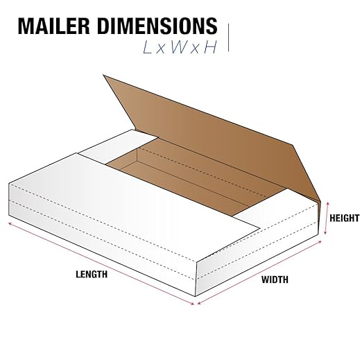 Tape Logic TLM38261 Jumbo Fold-Over Mailer, 38" x 26" x 1", White (Pack of 20)