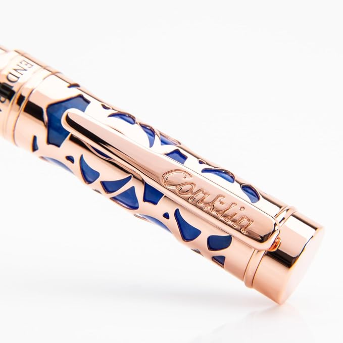 Conklin Endura Deco Crest Fountain Pen in Blue (Blue)