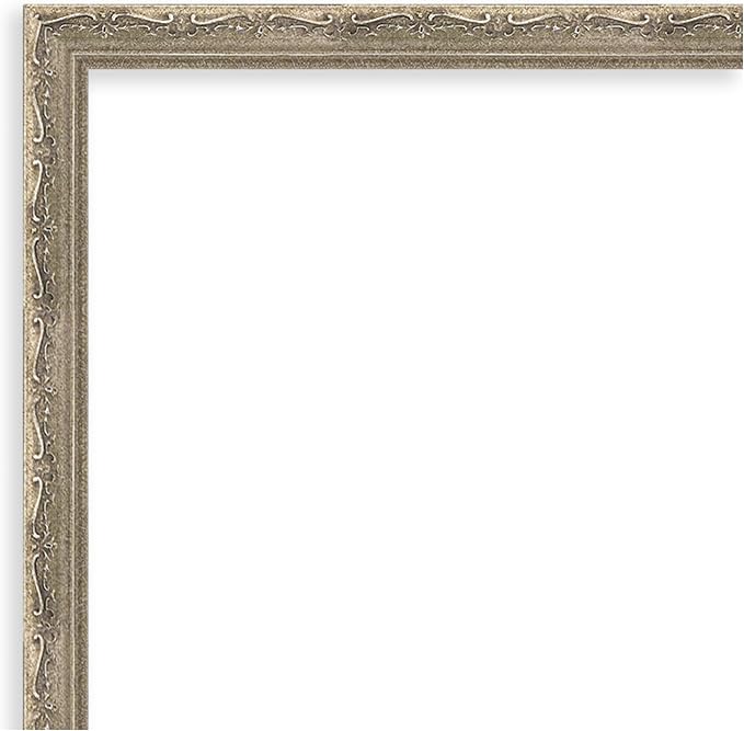 Amanti Art Silver Framed Magnetic Board 18x26 Medium Vision Board for use with Magnets, 100% Metal Sheet to Display Items as Office Decor or for Home Organization in mudroom, Kitchen or Kids Room