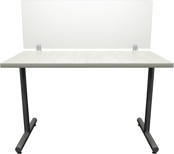 OBEX Frosted Acrylic Desk-Mounted Privacy Panel — 12" × 24"