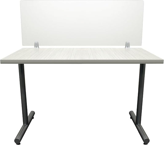 OBEX Frosted Acrylic Desk-Mounted Privacy Panel — 12" × 24"