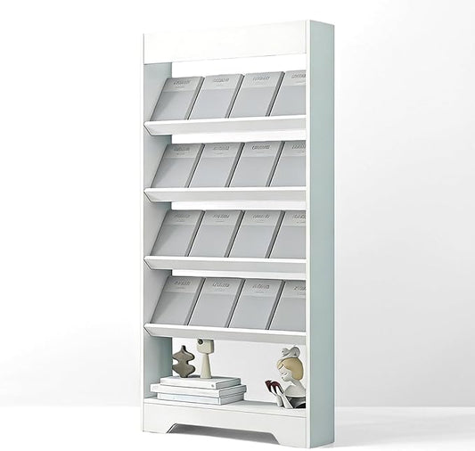 LHIUGE 5-Layer Brochure Display Rack,Freestanding Wooden Magazine Rack,Standing Literature Display Rack Brochure Holder for Home, Office, Retail Display