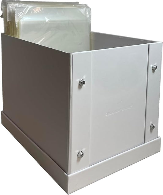 1 CheckOutStore White Stamp & Die Craft Storage Pocket Box (10.5 x 7.5 x 7.5)