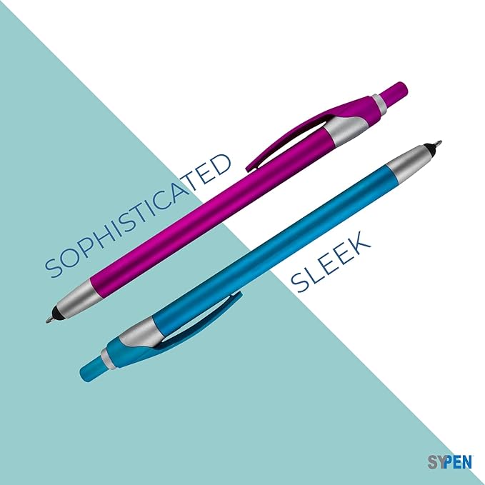 Personalized With your Custom Logo or Text Pens-Pack of 300- for Marketing, Parties, and Events, 2 in 1 Capacitive Stylus & Ballpoint Pen Compatible With Touchscreen Devices, Black Ink, Grey Pens