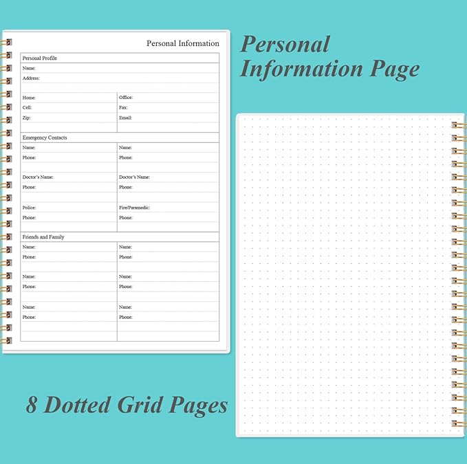 Daily Planner Undated (Teal, A5)