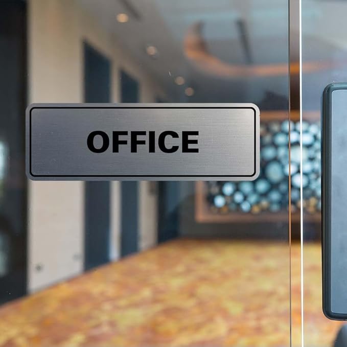 Signs ByLITA Standard Office Sign - Professional Business Signage - Easy to Install (Black) - Large 10 Pack