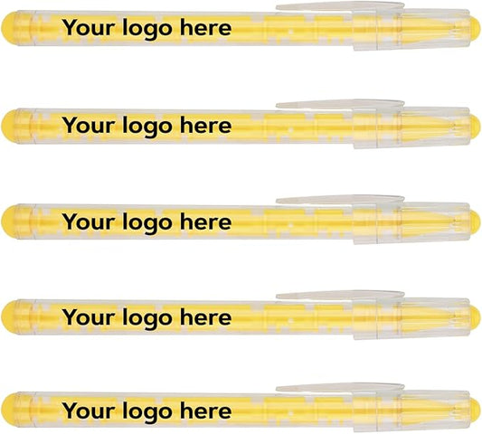 Custom Maze Ballpoint Pens – Personalized Puzzle Pens with Logo/Text – Promotional Pens for Events, Schools, Trade Shows – Fun Interactive Design (Yellow, 150 Count, Pack of 1)