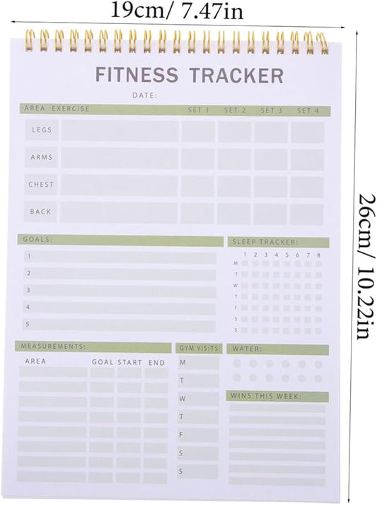 GALPADA Fitness Journal Notebook for Men and Women Workout Planner Detailed Tracking Calendar and Diet Tracker for Gym Training and Weight Loss Goals