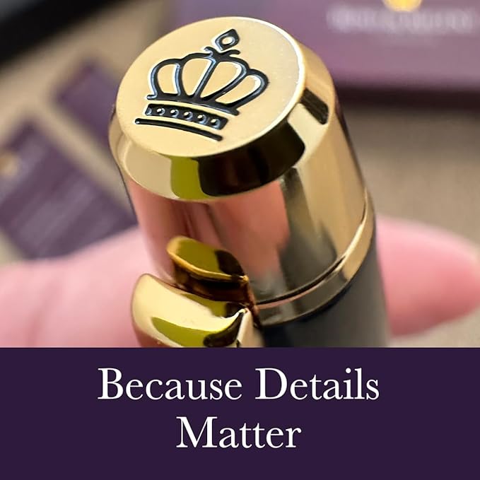 Bond & Regent Gloss Black & 24 Karat Gold | Certified Luxury Grade Rollerball Pen | Nice Gift for Men & Women