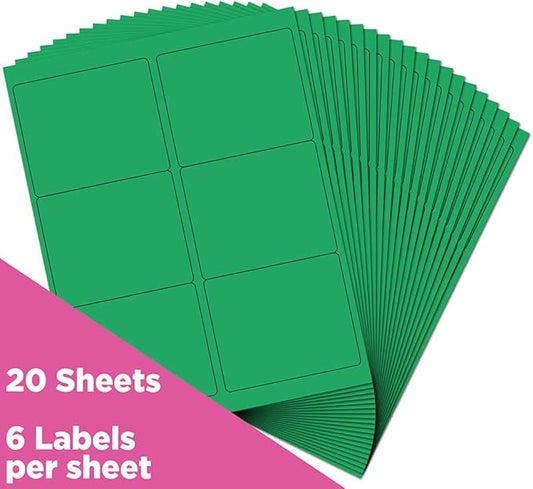 JAM PAPER Shipping Address Labels - Large - 3 1/3 x 4 - Green - 120/Pack