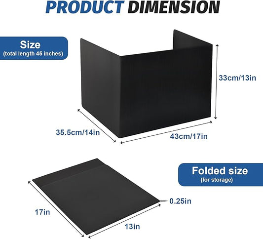 ZYINOZOC 12 Pack Desk Dividers for Students,3-Fold Privacy Screens,Testing Dividers for Classroom Waterproof,Plastic Easy Clean Privacy Shields for Student Includes Extra Labels