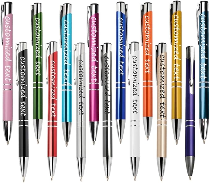Yucold Customized ballpoint pens in bulk, personalized ballpoint pens with free engraving, for use in companies, enterprises, graduation anniversaries (Multicolor,130)