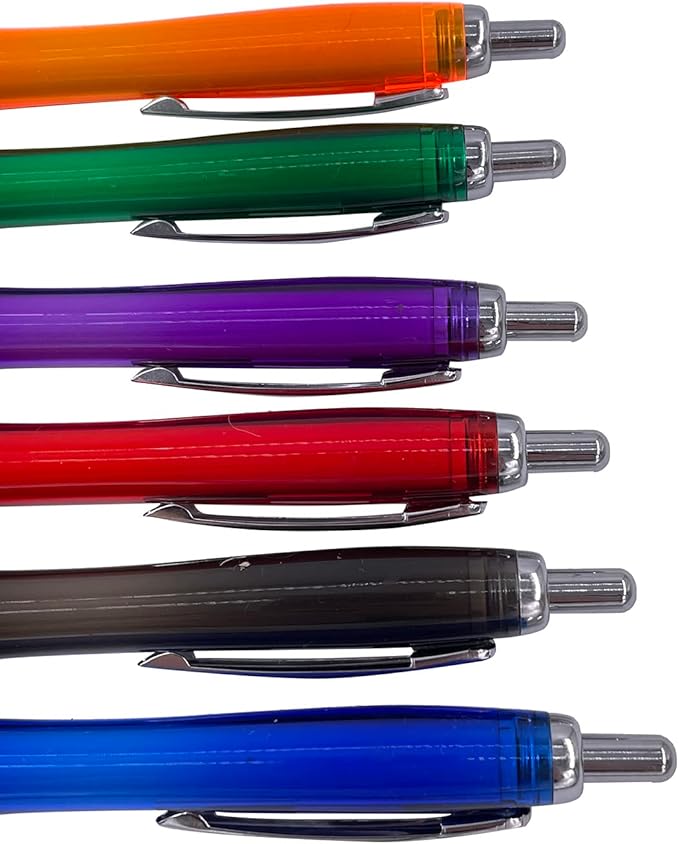 HEYZARDA Personalized Pens with Name Custom Text Logo Retractable Customized Ballpoint Pens for Church Office Business 100 Pcs, Black