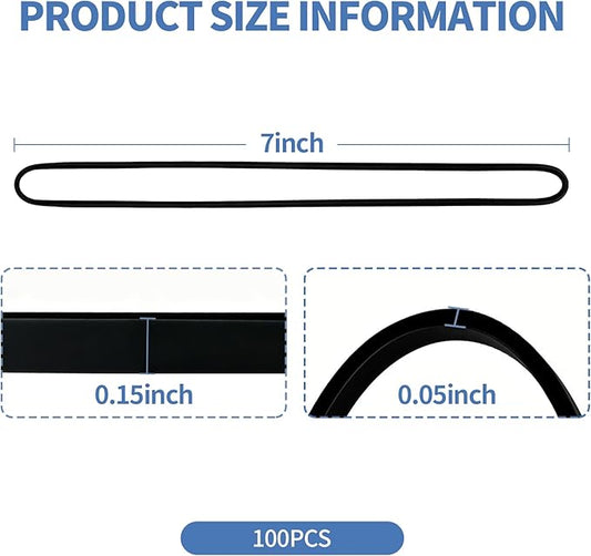 100Pack Trash Can Rubber Bands,5 Colors Large Rubber Bands,Heavy Duty,Reusable Elastic Bands for 13-30 Gallon Bins for Office Supplies File Folders Box Books,Bundle Rugs, BBQ Covers