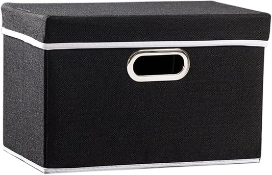 PRANDOM Foldable Storage Box with Lid [1-Pack] Fabric Collapsible Storage... (..
