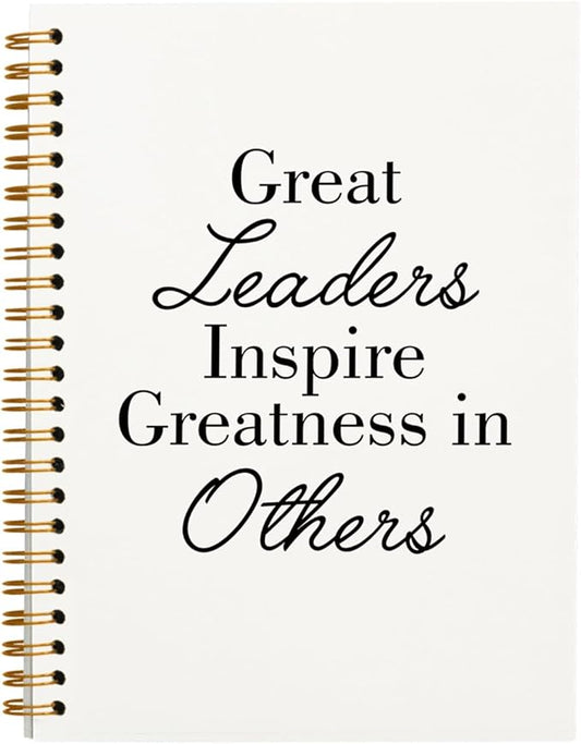 OXW Thank You Gifts for Leader, Meeting Notebook for Work, Appreciation Gift for Boss Manager Mentor, Office Supplies Leadership Gifts, White College Ruled Hardcover Spiral Notebook 5.5 x 8.3