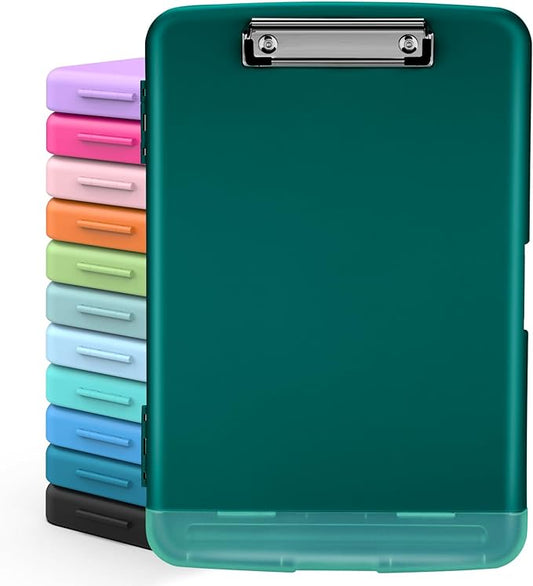 Sooez Clipboards with Storage, High Capacity Clip Boards 8.5x11 with Storage, Heavy Duty Nursing Clipboard Folder, Plastic Clipboard with Pen Holder for Women Teachers Work, School & Office Supplies