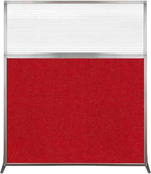 Versare Hush Screen Portable Room Divider | Workstation Wall Divider | Freestanding Privacy Hush Panels | Clear Fluted Windows | Fabric Office Divider Screen | Great for Room Separation