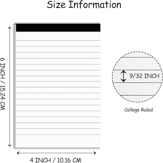 Nichela Notepad for Daily Planning and Organization of Work – 4 x 6-inches Lined Paper – Thick Bright White Paper – 30 Pages – Note Pads Ruled Pages – Pack of 10