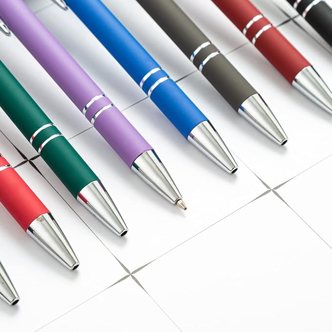 HEYZARDA Personalized Pens with Name Text Logo Custom Ballpoint Pen for Business Office Events with Stylus for Touchscreen 20 Pcs Yellow