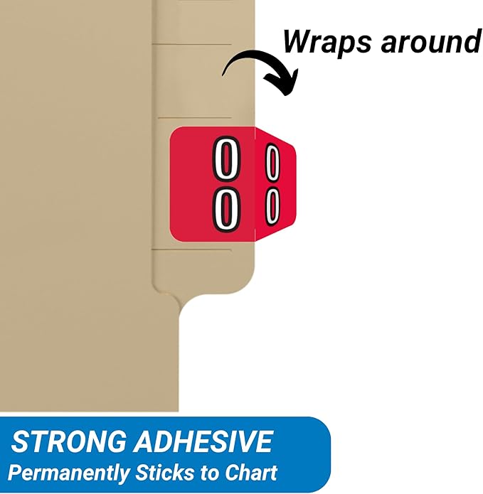 Doctor Stuff - File Folder Labels, Terminal Digit Filing, Consecutive Double Digit Numbers 70-79, Barkley FDDBM Match - BXDM Series Chart Stickers, Brown, 1" x 1-1/2", 500/Roll