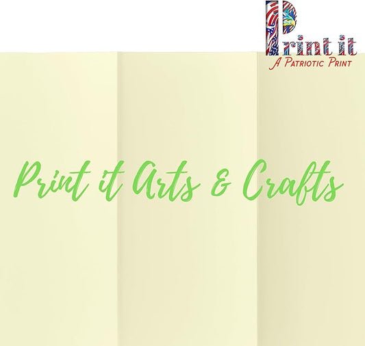 Printit Colors Multipurpose Paper, 20 lbs., 8.5" x 11", Ivory, 500 Sheets/Ream – Premium Colored Copy Paper for Printing, School, and Office Use