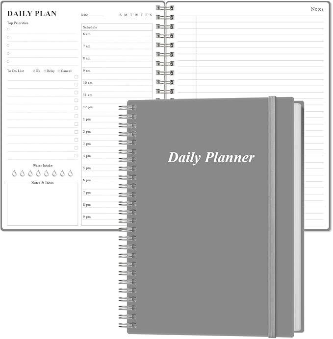 Daily Planner Undated (Grey, B5)